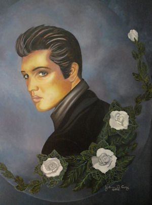 "Elvis" Original Oil Painting. One of a kind for sale