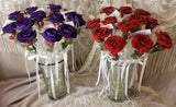 Visor Leather Roses (Bulk Buy Only)