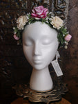 Pink Blush Floral Wreath Crown Tiara