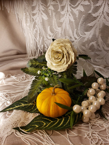 Luxury Leather Rose Single Classic Cream