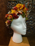 Autumn Harvest Floral Wreath Crown Tiara