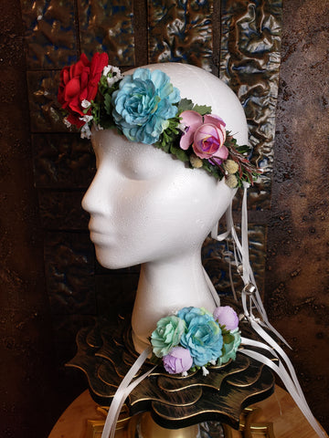 Set Floral Wreath Crown Tiara