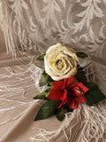 Luxury Leather Rose Single Classic Cream